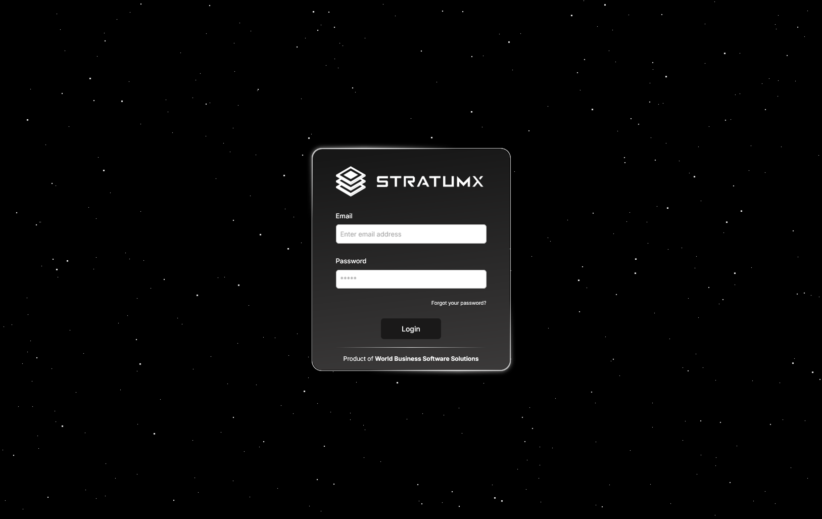 stratumX login page preview