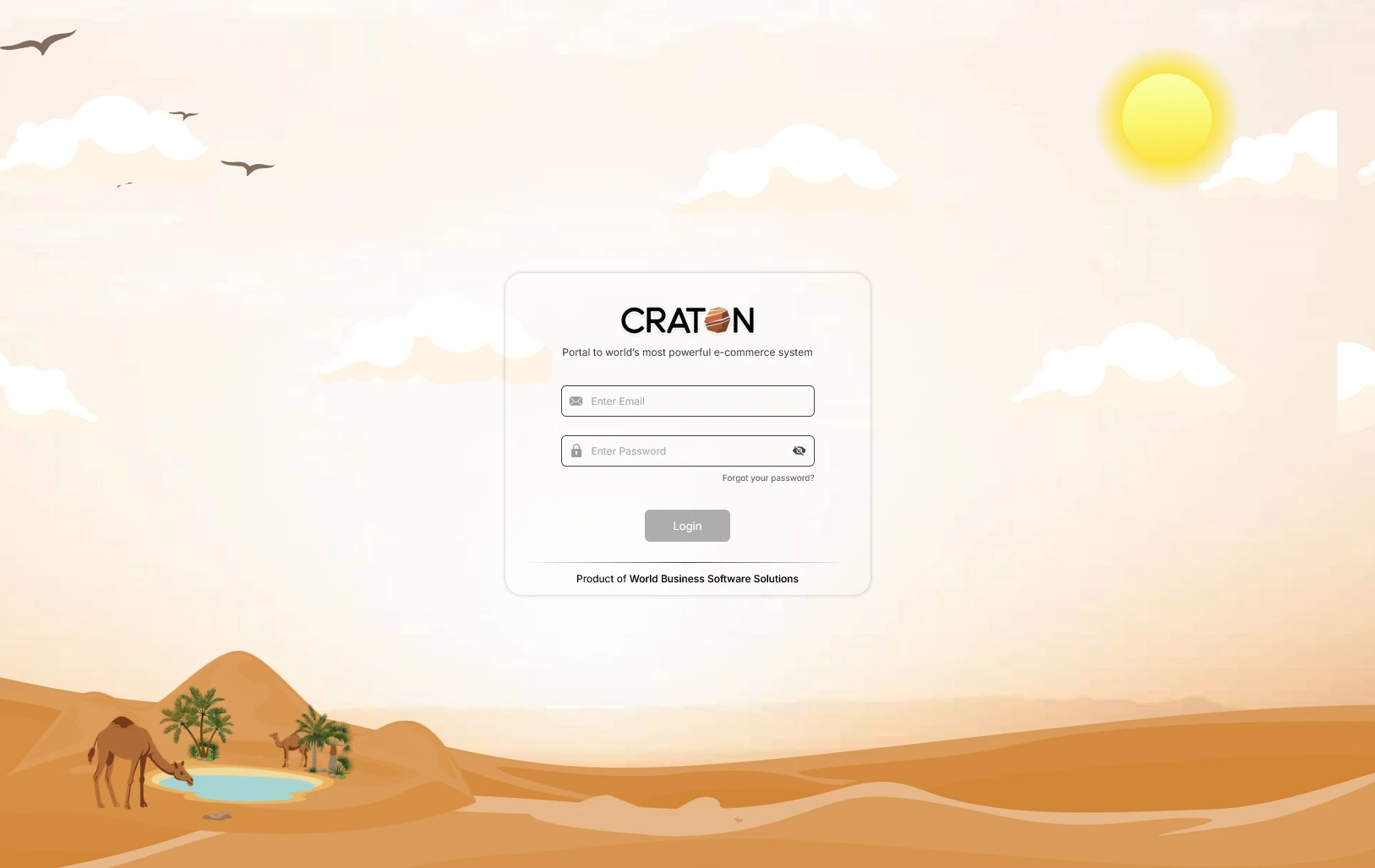 Craton login page preview